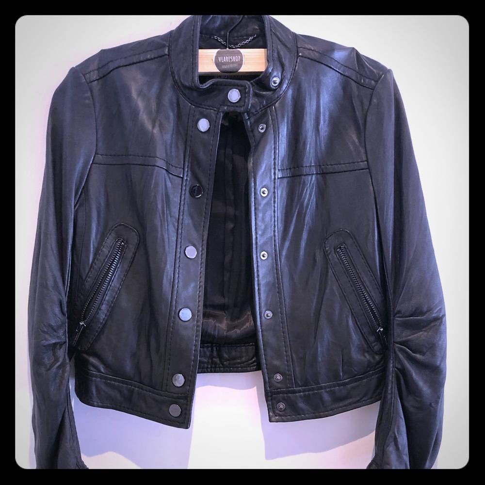 BCBG LEATHER JACKET